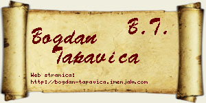 Bogdan Tapavica vizit kartica